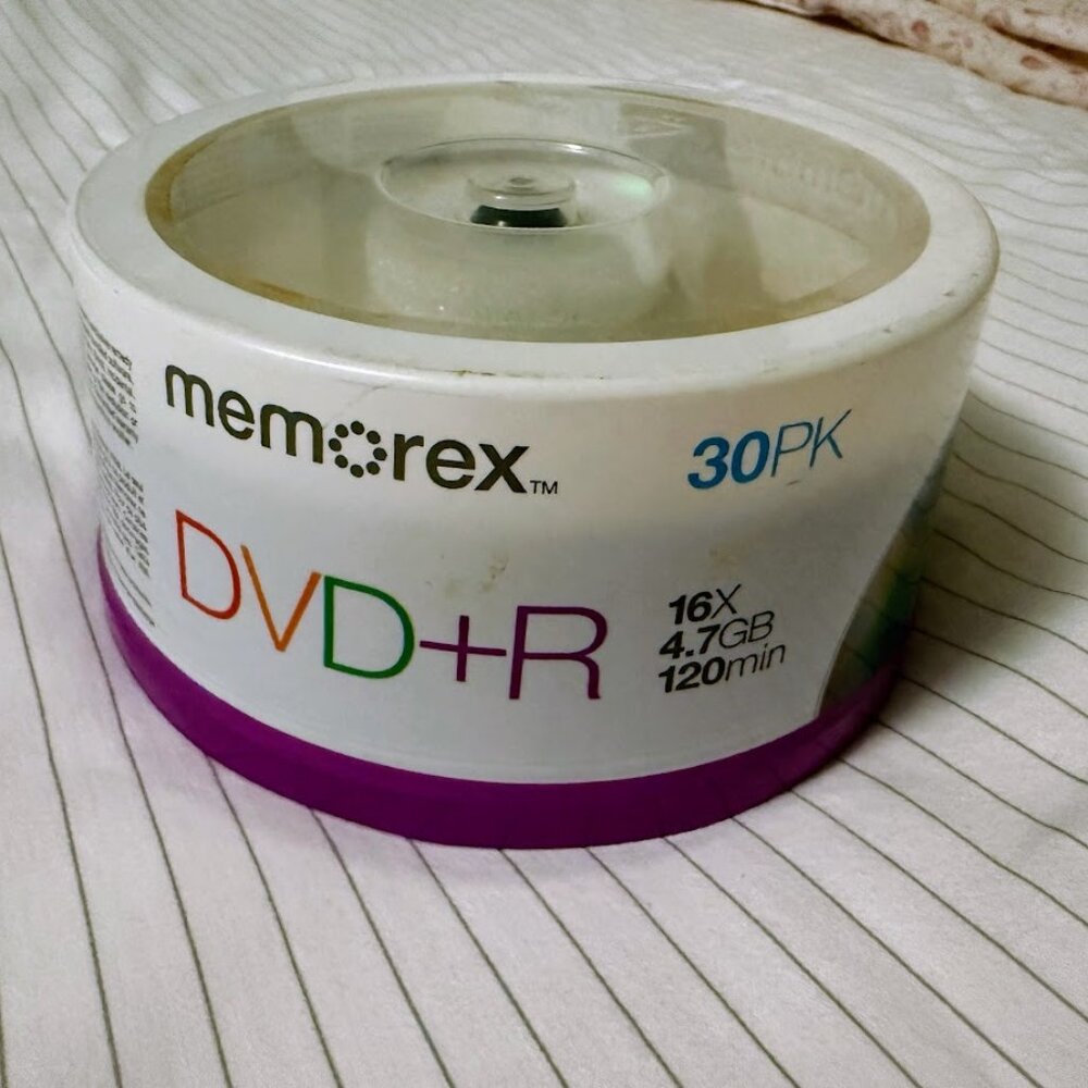 NEW Memorex DVD+R 30pk Discs 120 Min 4.7 GB NWT Record Home‎ Movie